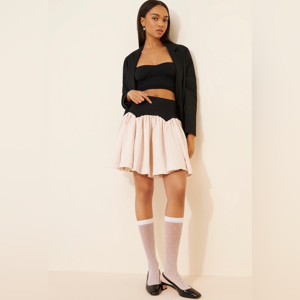 Maeve Basque waist knit Jacquard mini skirt - Picture 5 of 11